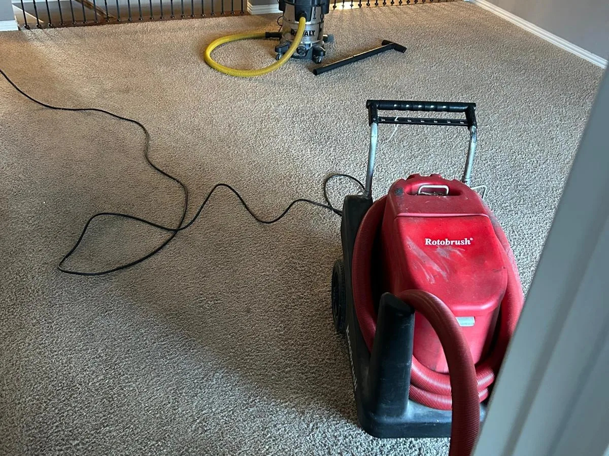 Prime Air Duct Experts duct-cleaning equipment staged inside a home in Greater San Antonio